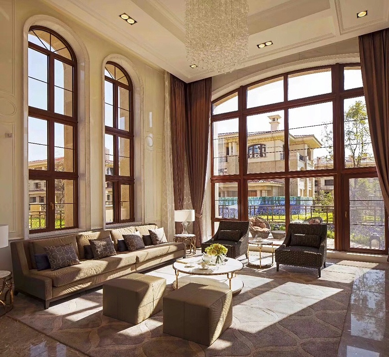 定制鋁包木門窗實(shí)拍